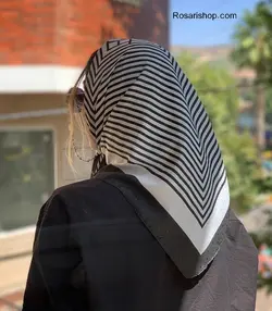 روسری قواره کوچک طرح دار (کد 28540) | بژیو