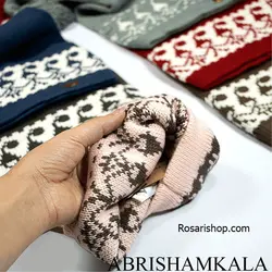 کلاه ژاکارد شیطونی (کد 150028) | بژیو