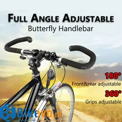 فرمان پروانه ای تنظیم شو RIDERACE 90degree folding bicycle butterfly handlebar