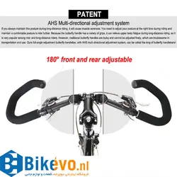فرمان پروانه ای تنظیم شو RIDERACE 90degree folding bicycle butterfly handlebar