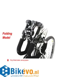 فرمان پروانه ای تنظیم شو RIDERACE 90degree folding bicycle butterfly handlebar