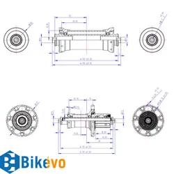 توپی طوقه کورسی Bonti Road Carbon Hub Wheelset