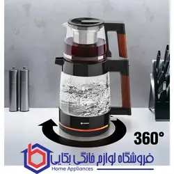 قیمت ، خرید چای ساز شیشه ای اسنوا سری Lux مدل STM-GS1650BK - فروشگاه لوازم خانگی بکایی