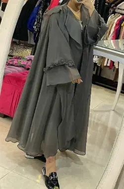 مانتو حریر دو لایه