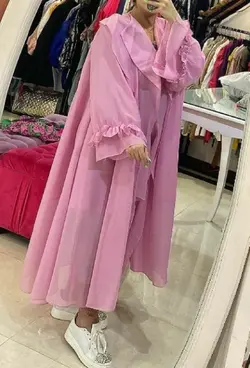 مانتو حریر دو لایه