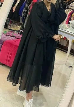 مانتو حریر دو لایه