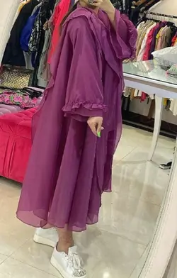 مانتو حریر دو لایه