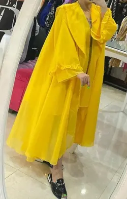 مانتو حریر دو لایه