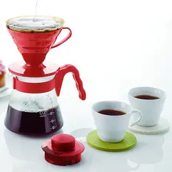 ست دم‌آوری V60 هاریو سایز 2 (قرمزرنگ) مدل VCSD-02