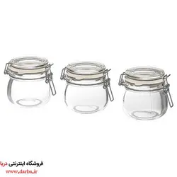 بانکه مربا خوری ایکیا مدل KORKEN بسته ۳ تایی