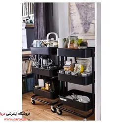 ترولی ایکیا مدل RASKOG رنگ مشکی