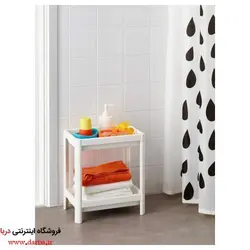 شلف ۲ طبقه حمام ایکیا مدل VESKEN رنگ سفید