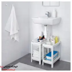 شلف ۲ طبقه حمام ایکیا مدل VESKEN رنگ سفید