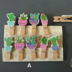 گیره چوبی طرح کاکتوس - فروشگاه اینترنتی دهکده استور