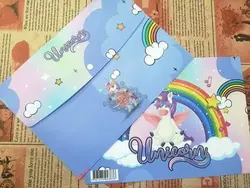 پوشه دکمه دار A4 طرح یونیکورن - فروشگاه اینترنتی دهکده استور