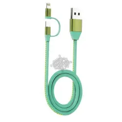 کابل شارژ و دیتا 2 کاره میکرو و اپل تسکو TC A101 - فروشگاه اینترنتی دهکده استور
