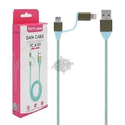 کابل شارژ و دیتا 2 کاره میکرو و اپل تسکو TC A101 - فروشگاه اینترنتی دهکده استور