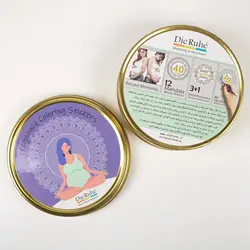گاهنگار بارداری و نوزاد همراه با استیکر رنگ آمیزی بارداری