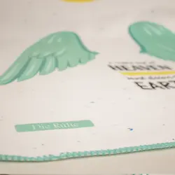 زیرانداز تعویض نوزاد طرح بال فرشته