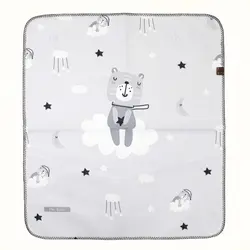 تامی پیلو و زیرانداز تعویض طرح خرس خوابالو (طوسی)