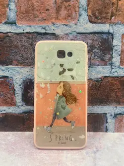 قاب ژله ای طرح (دختر بهاری) برای سامسونگ A3 2017 (a320)