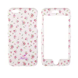 قاب کوتیس (360 درجه) طرح زمینه سفید گل قرمز برای آیفون – iphone 6 plus / 6s plus