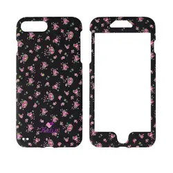 قاب کوتیس (360 درجه) طرح زمینه مشکی گل قرمز برای آیفون – iphone 6 / 6s