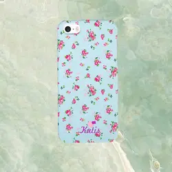 قاب کوتیس (360 درجه) طرح زمینه آبی گل قرمز برای آیفون – iphone 6 / 6s