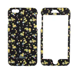 قاب کوتیس (360 درجه) طرح زمینه مشکی گل زرد برای آیفون – iphone 5 / 5s / se 2016