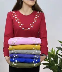 بلوز آستین دکمه دار مانا