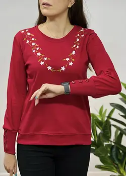 بلوز آستین دکمه دار مانا