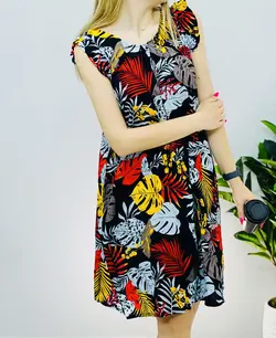 پیراهن نخی چیندار