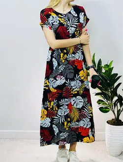 پیراهن نخی ساحلی