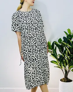 پیراهن نخی سرمه