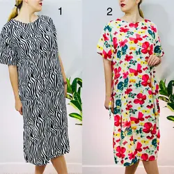 پیراهن نخی سرمه