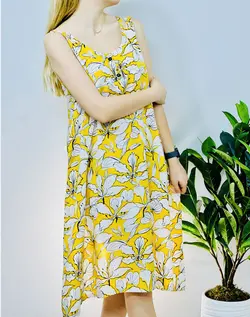 پیراهن نخی مدل نوژان