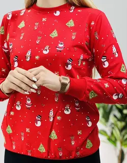 بلوز دورس آدم برفی قرمز