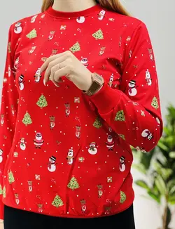 بلوز دورس آدم برفی قرمز