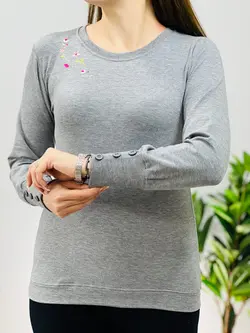 بلوز آستین دکمه دار بهار