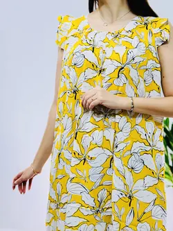 پیراهن نخی چیندار