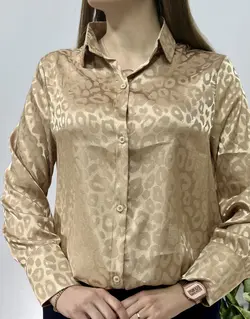 شومیز ساتن پلنگی