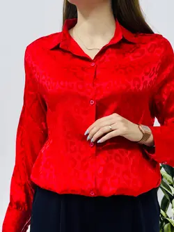 شومیز ساتن پلنگی