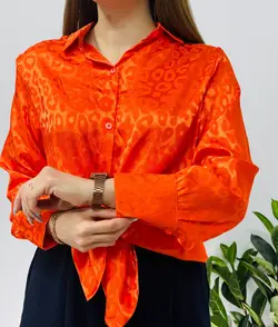 شومیز ساتن پلنگی