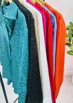 شومیز ساتن پلنگی