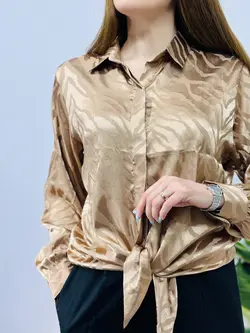 شومیز ساتن زبرا