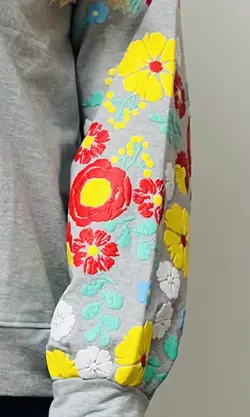 بلوز استین پفکی گل