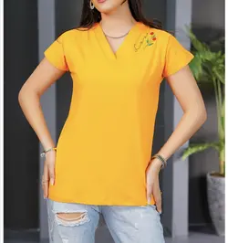 تیشرت گلدوزی یقه هفت