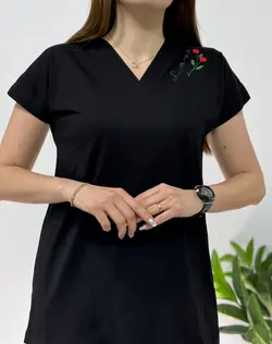 تیشرت گلدوزی یقه هفت