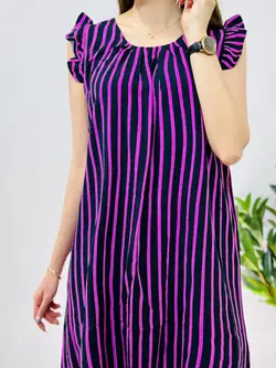 پیراهن نخی چیندار