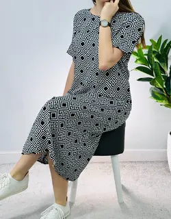 پیراهن نخی ارکید